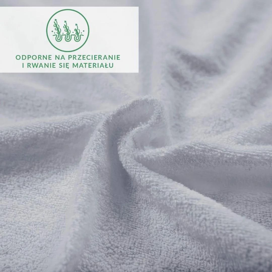 Prześcieradło frotte z gumką 160x200 popielate 024 Premium — zdjęcie 4