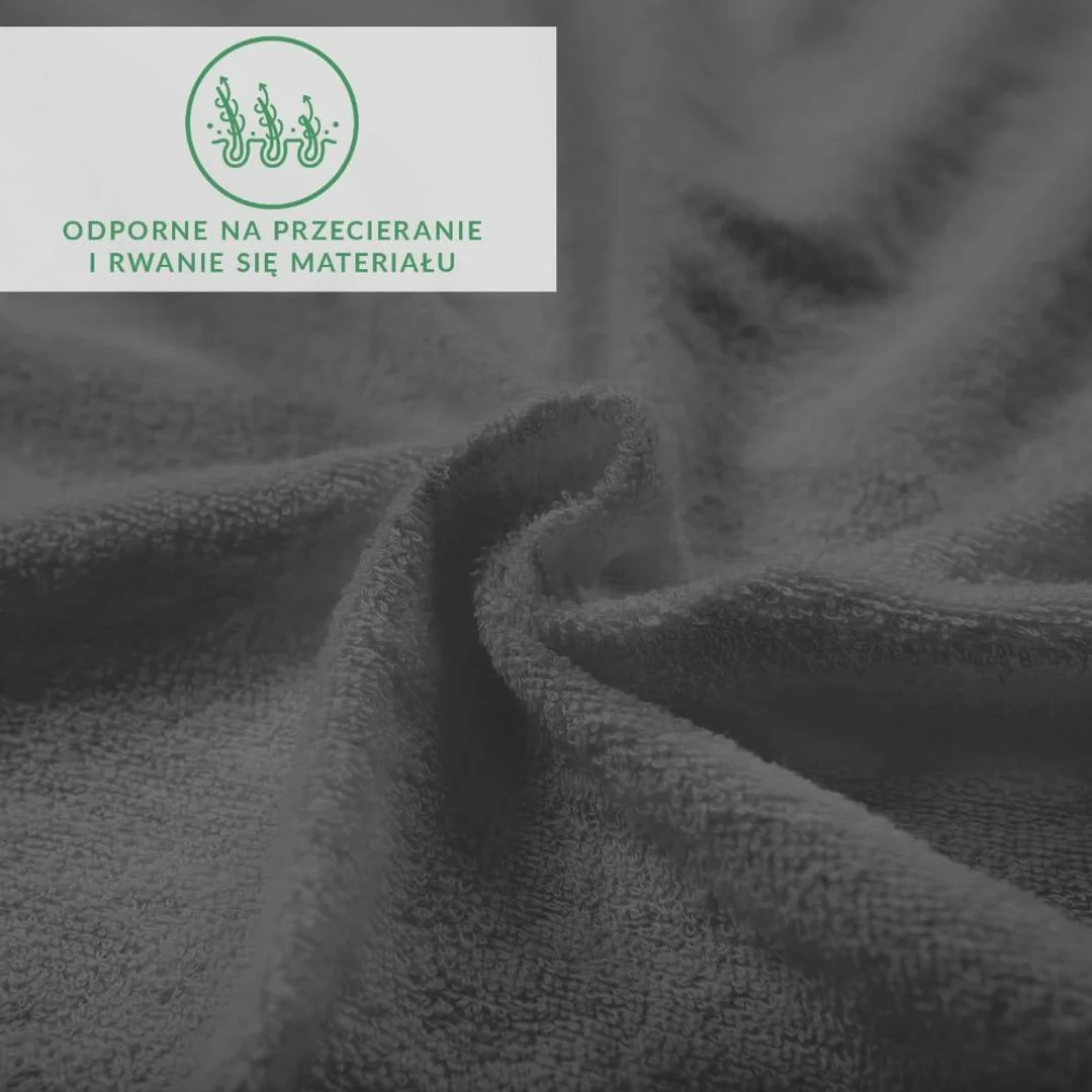 Prześcieradło frotte z gumką 90x200 antracytowe 041 Premium — zdjęcie 4