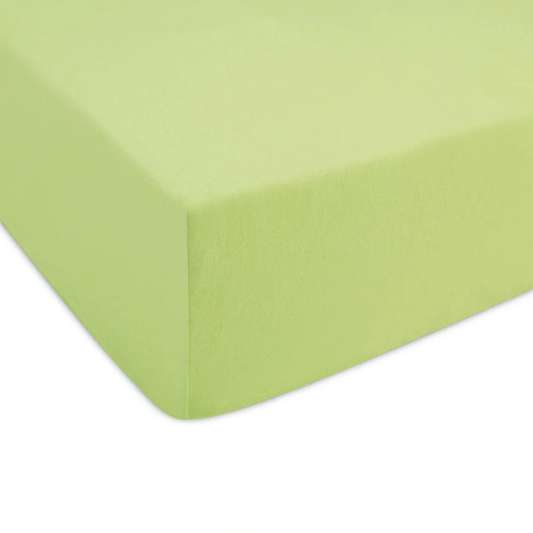 Prześcieradło jersey z gumką 120x200 limonkowe 034 Constance KARO — zdjęcie 4