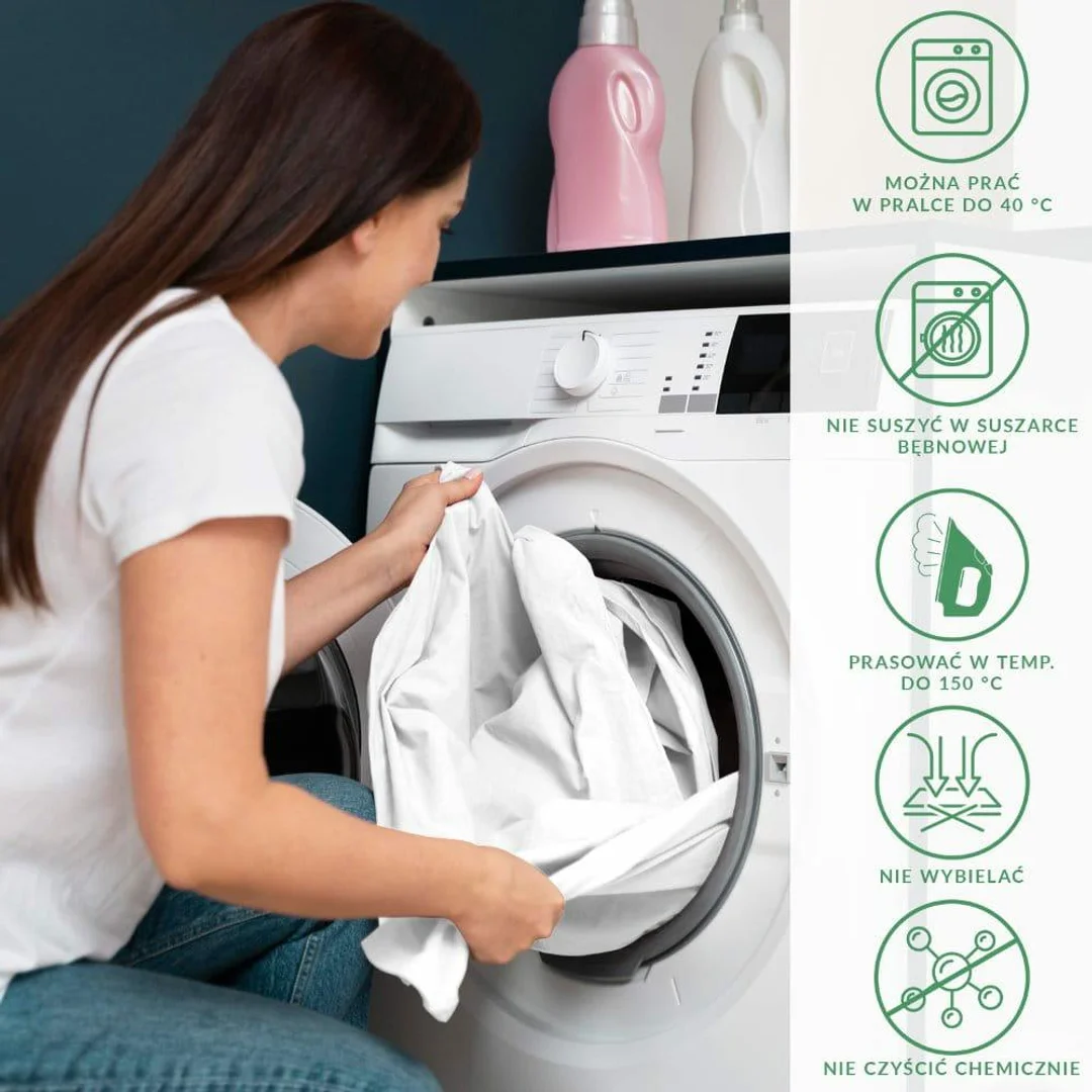 Prześcieradło jersey z gumką 140x200 białe 001 - Kolekcja Premium — zdjęcie 6