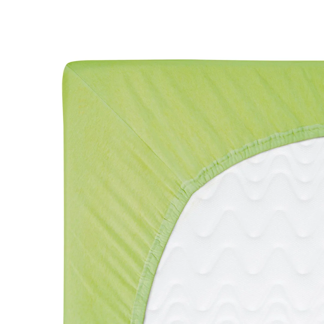 Prześcieradło jersey z gumką 140x200 limonkowe 034 Constance KARO — zdjęcie 2