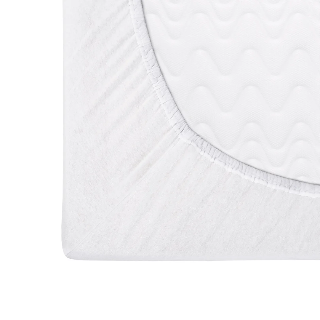 Prześcieradło jersey z gumką 180x200 białe 001 - Kolekcja Premium — zdjęcie 4
