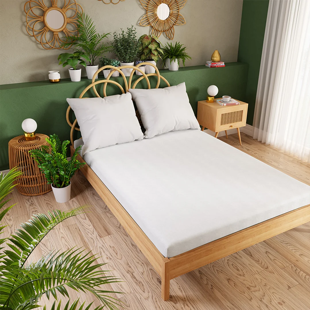Prześcieradło jersey z gumką 220x200 001 białe Dreamy Premium — zdjęcie 3