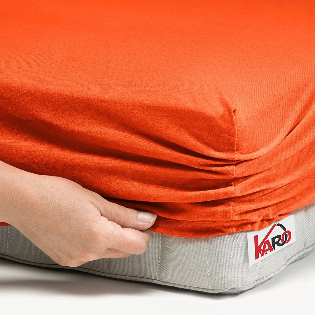 Prześcieradło jersey z gumką 60x120 ugier 052 grube 150g/m2 KARO — zdjęcie 2