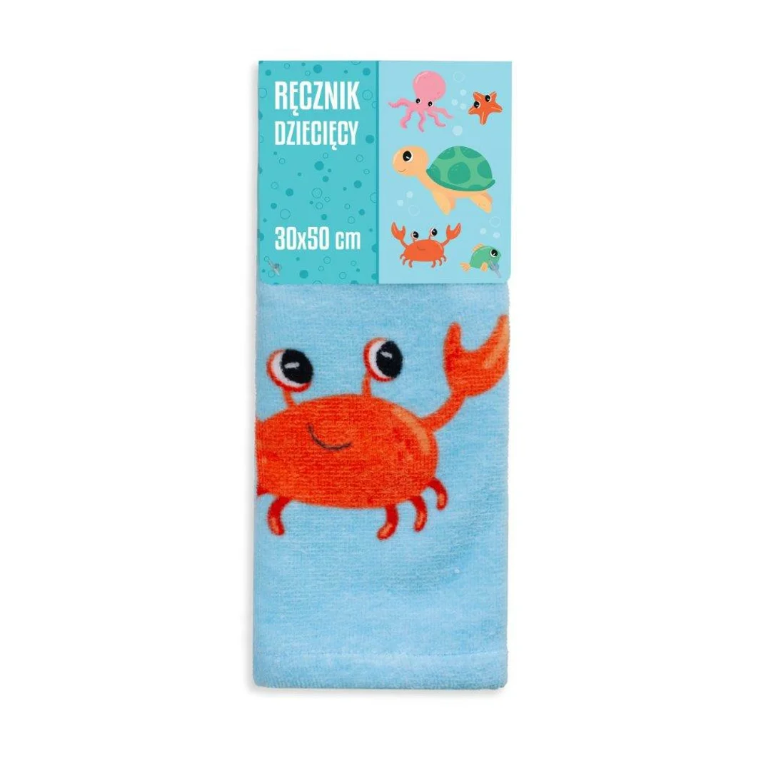 Ręczniczek do przedszkola 30x50 Kids 002 niebieski rafa bawełniany 350g/m2 — zdjęcie 3