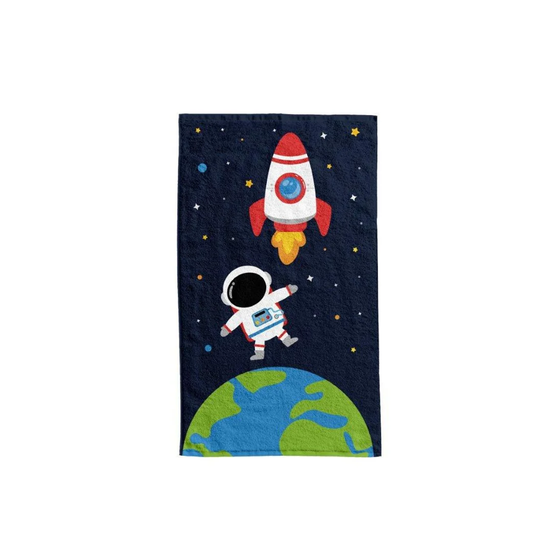 Ręczniczek do przedszkola 30x50 Kids 005 granatowy kosmos bawełniany 350g/m2 — zdjęcie 2