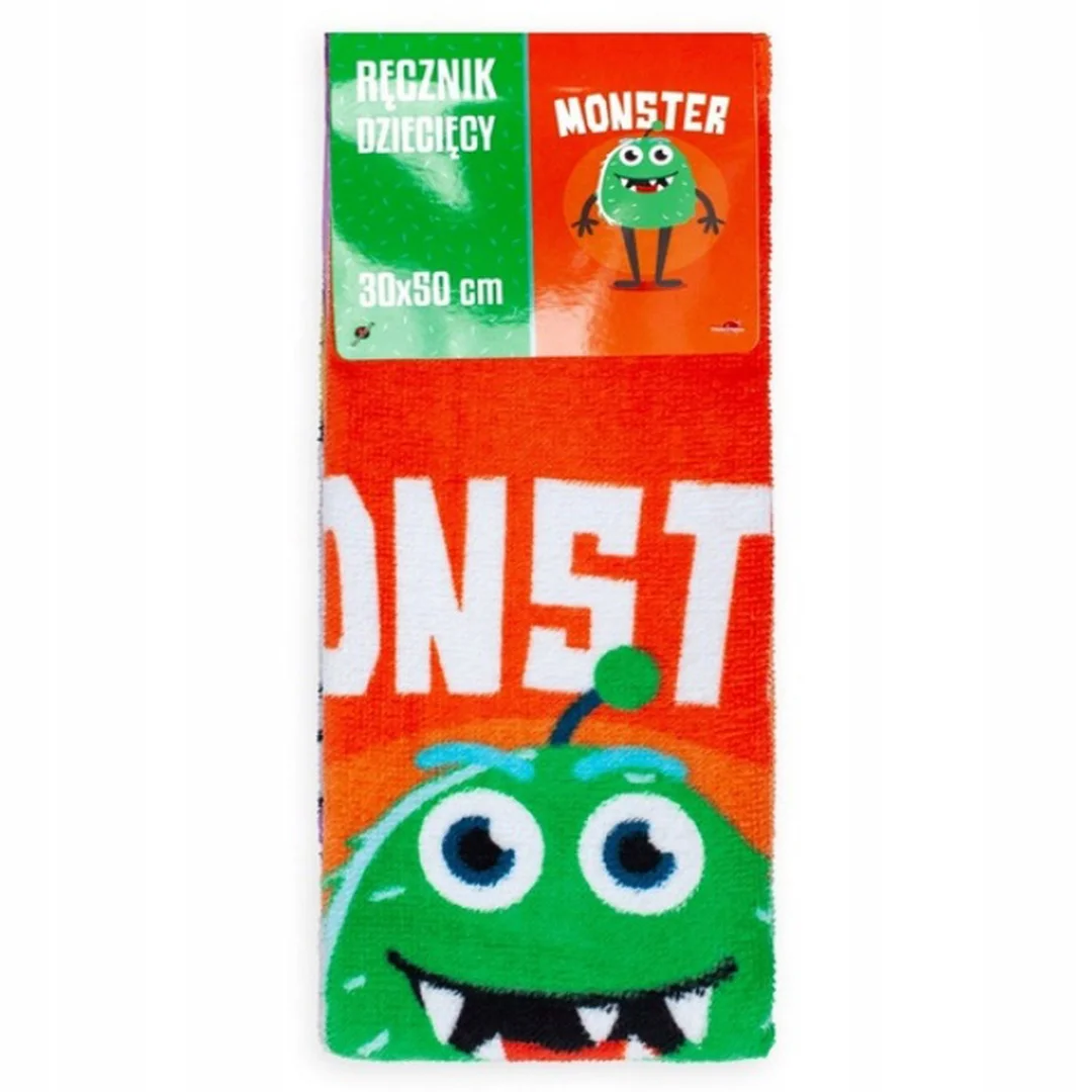 Ręczniczek do przedszkola 30x50 Kids 012 pomarańczowy monster bawełniany 350g/m2 — zdjęcie 3