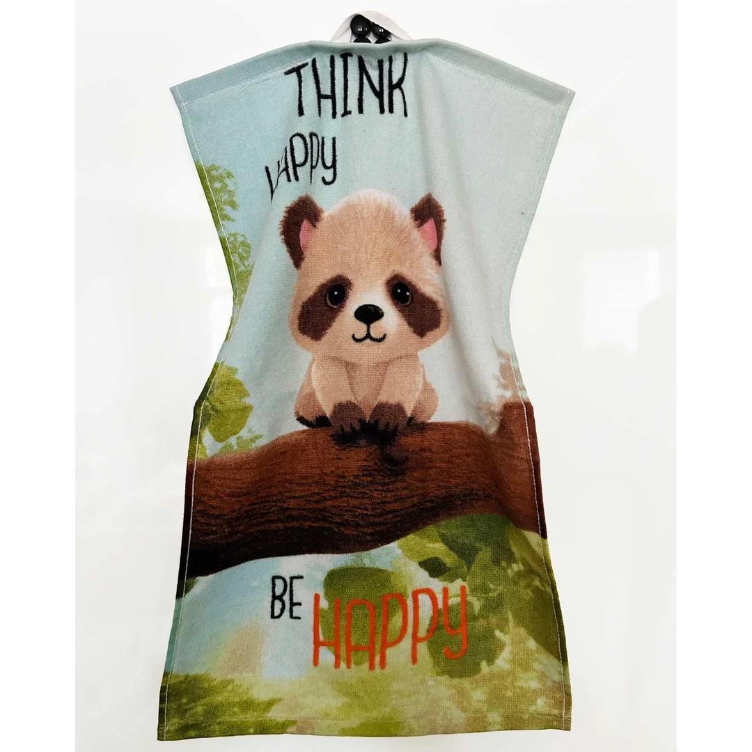 Ręczniczek do przedszkola 30x50 Panda niebieski dziecięcy bawełniany 18T — zdjęcie 3
