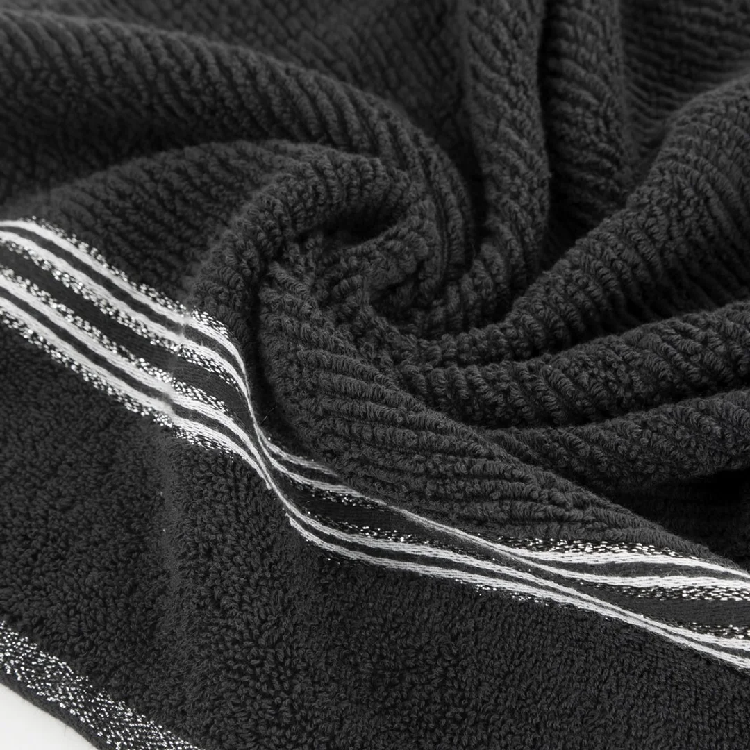 Ręcznik 50x90 Filon 11 czarny 530g/m2 Eurofirany — zdjęcie 4