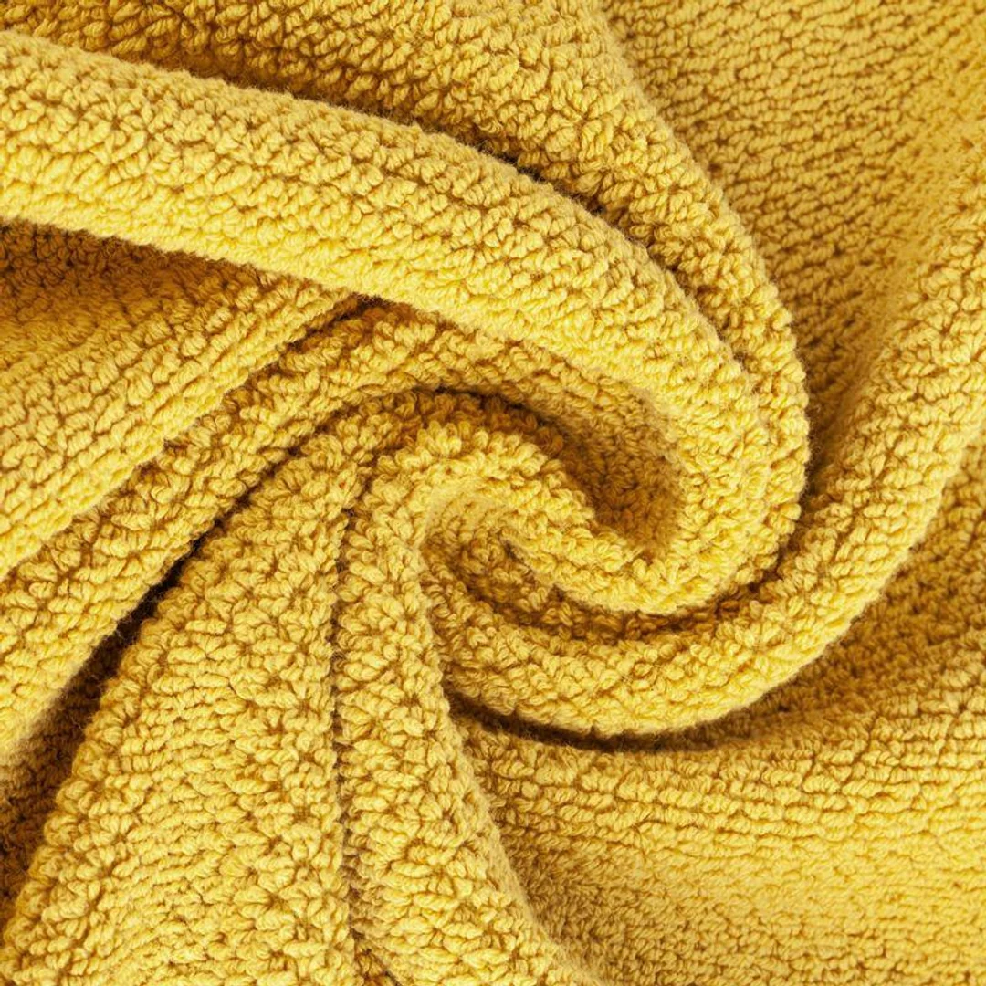 Ręcznik 50x90 Mabel musztardowy z kontrastującym obszyciem krawędzi frotte 500 g/m2 Eurofirany — zdjęcie 4