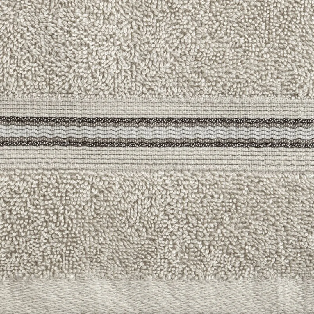 Ręcznik 50x90 Tris beżowy 03 z ozdobną bordiurą frotte 500 g/m2 Eurofirany — zdjęcie 3