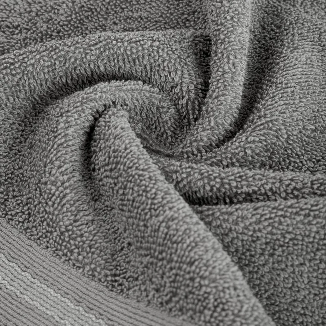 Ręcznik 50x90 Tris stalowy 08 z ozdobną bordiurą frotte 500 g/m2 Eurofirany — zdjęcie 4