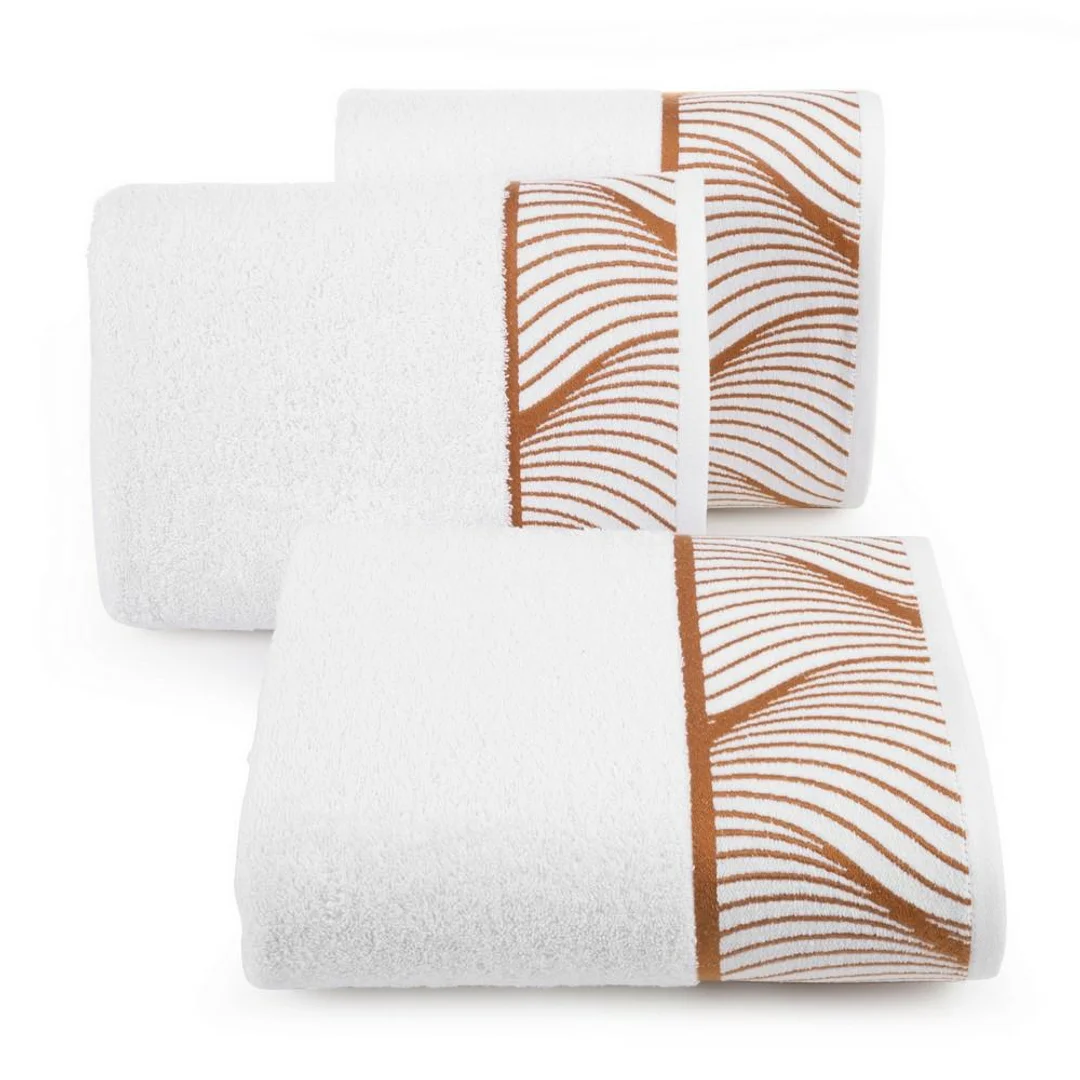 Ręcznik 70x140 Blanka 3 biały liście 500g/2 frotte Limited Collection Eurofirany — zdjęcie 4