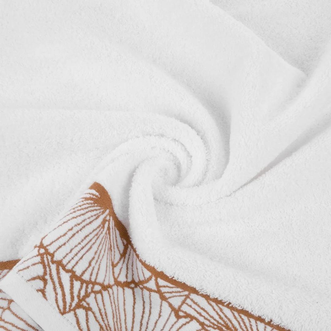 Ręcznik 70x140 Luna 3 biały liście miłorzębu 500g/2 frotte Limited Collection Eurofirany — zdjęcie 2