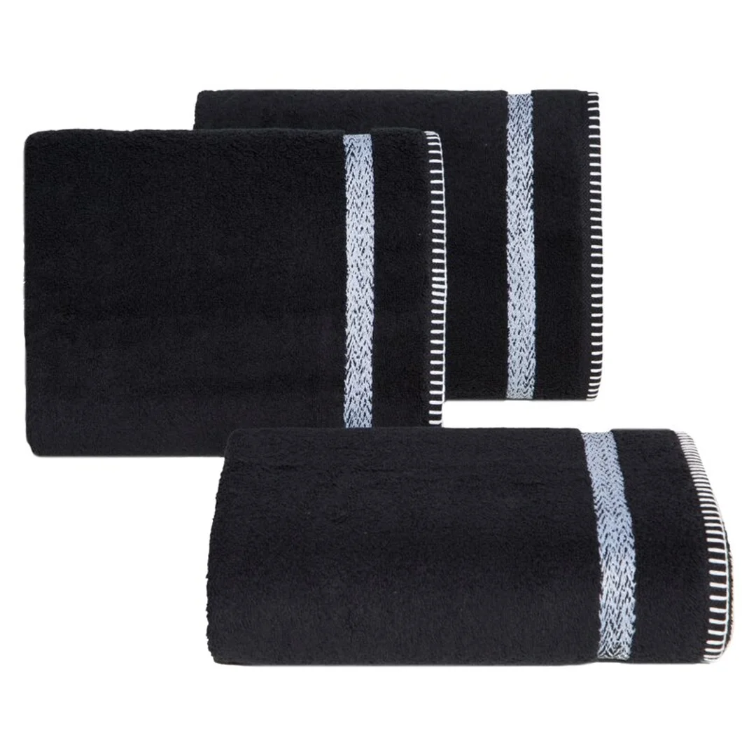Ręcznik 70x140 Viera czarny frotte 500g/m2 Eurofirany — zdjęcie 2