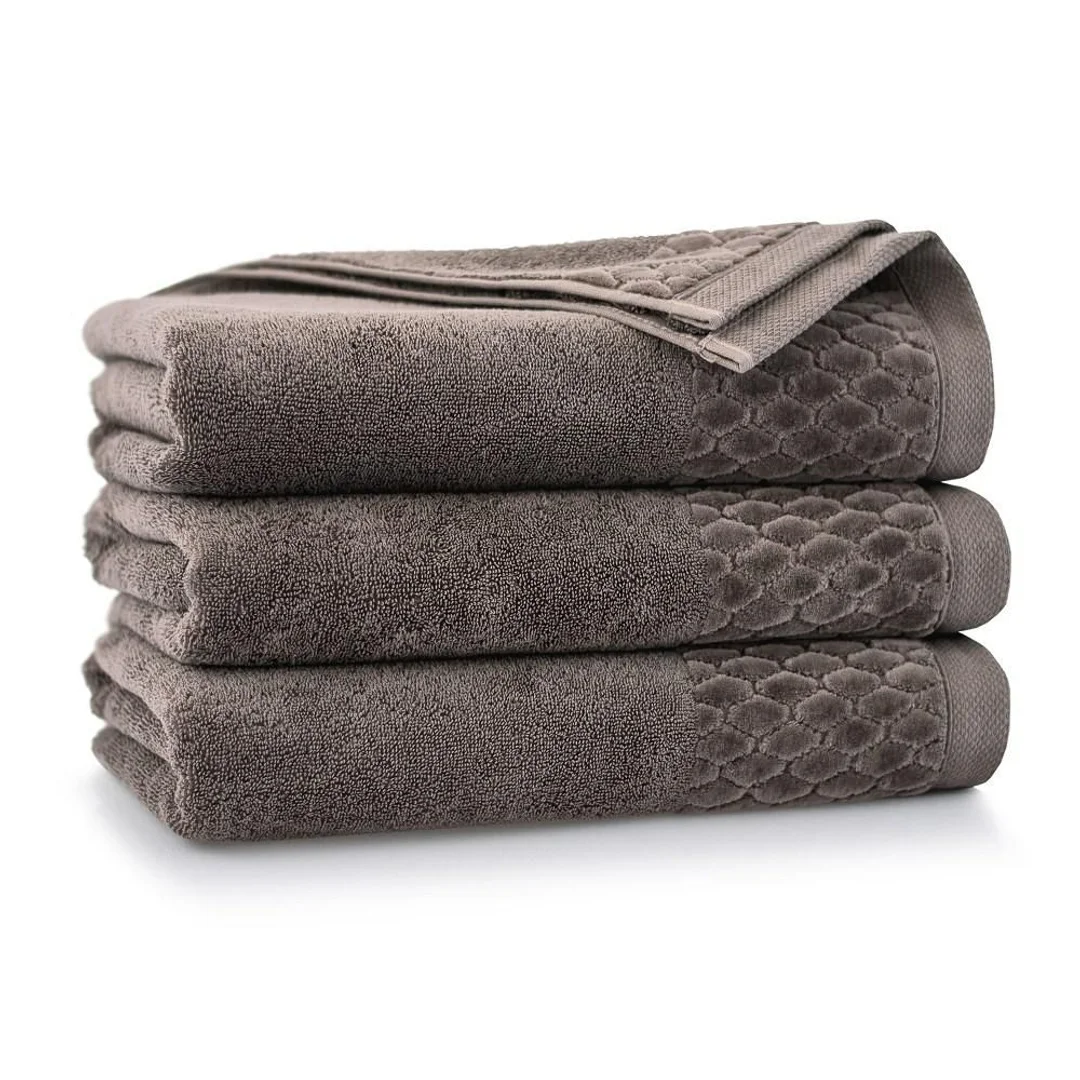 Ręcznik Carlo AG 50x100 brązowy taupe 8549/587 500g/m2 — zdjęcie 2