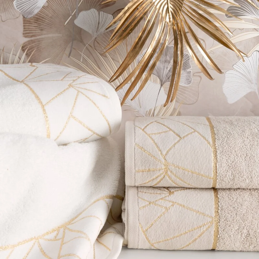 Ręcznik Cleo 70x140 02 srebrny geometria frotte 500 g/m2 Eurofirany — zdjęcie 2