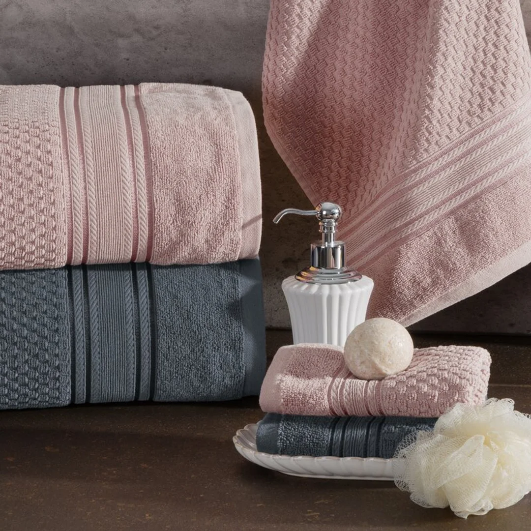 Ręcznik Davos 5 30x50 pudrowy ciemny frotte 500 g/m2 Eurofirany — zdjęcie 4