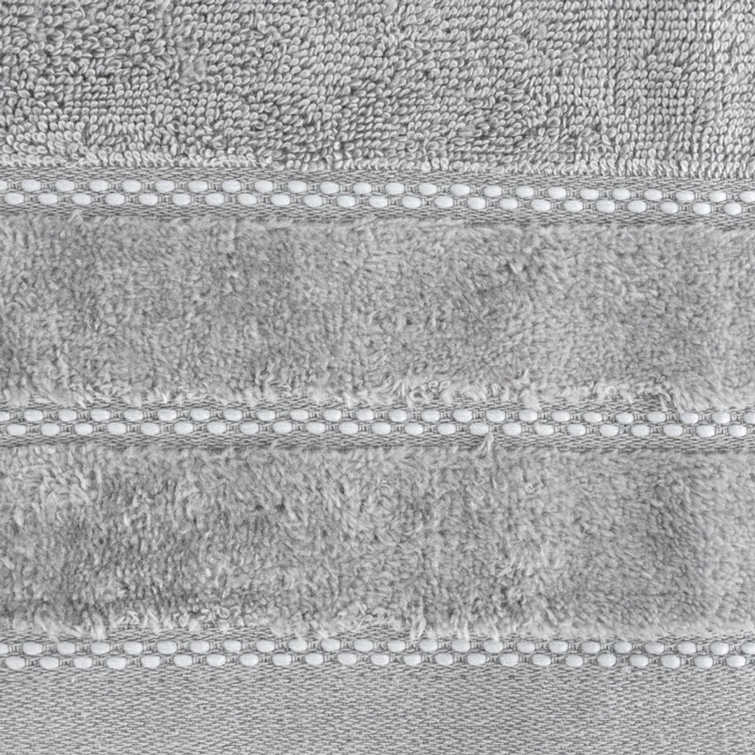 Ręcznik Dona 50x90 05 stalowy z welurową bordiurą frotte 500 g/m2 Eurofirany — zdjęcie 3