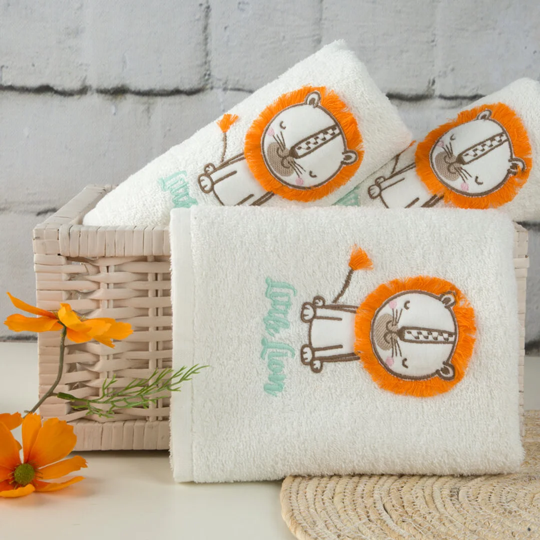 Ręcznik dziecięcy 50x90 Baby 45 biały lew 450g/m2 Eurofirany — zdjęcie 4