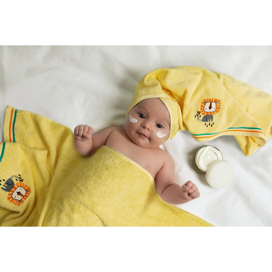 Ręcznik dziecięcy 50x90 Baby 69 pomarańczowy lew 450 g/m2 Eurofirany — zdjęcie 4