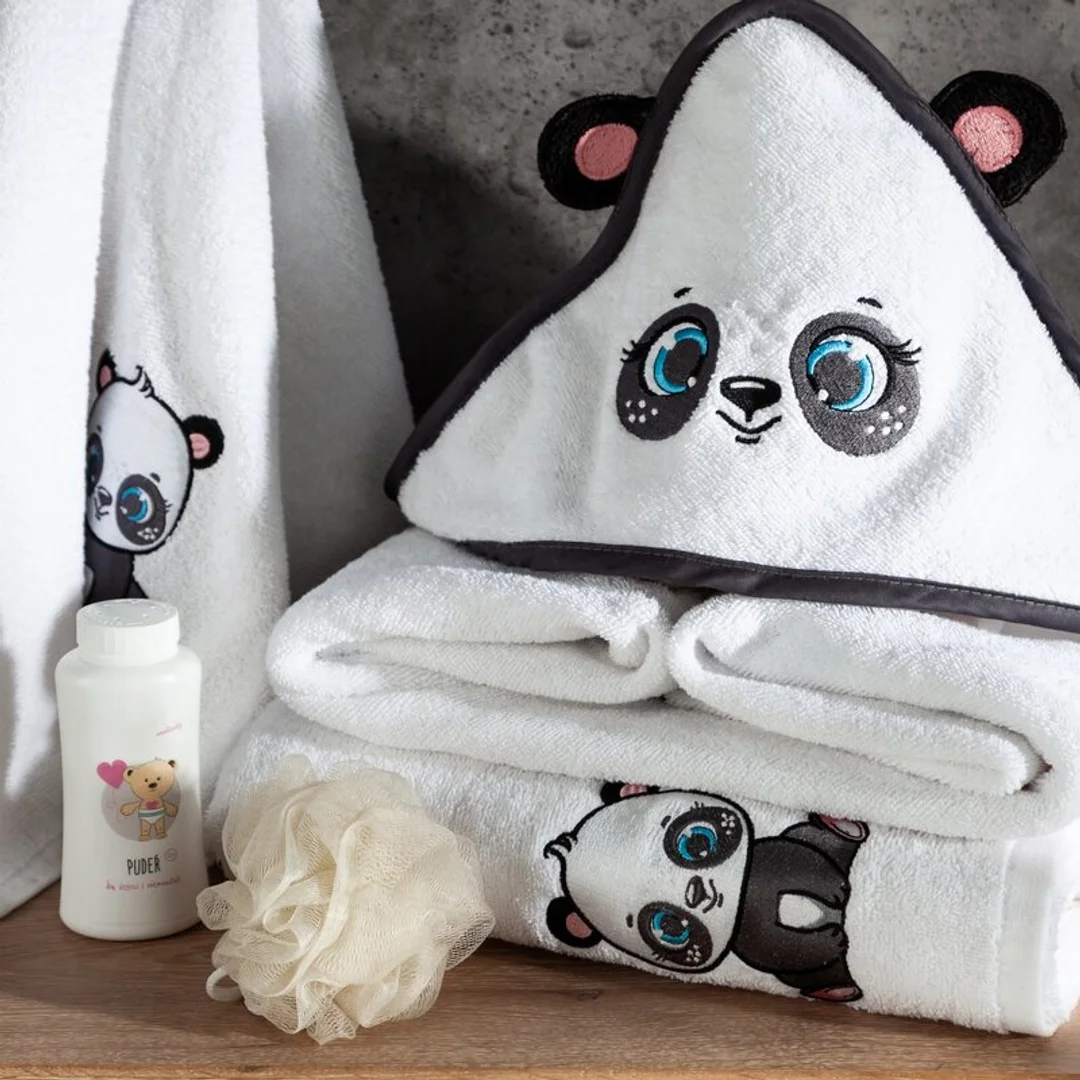 Ręcznik dziecięcy 70x140 Baby 73 biały panda 450 g/m2 Eurofirany — zdjęcie 4