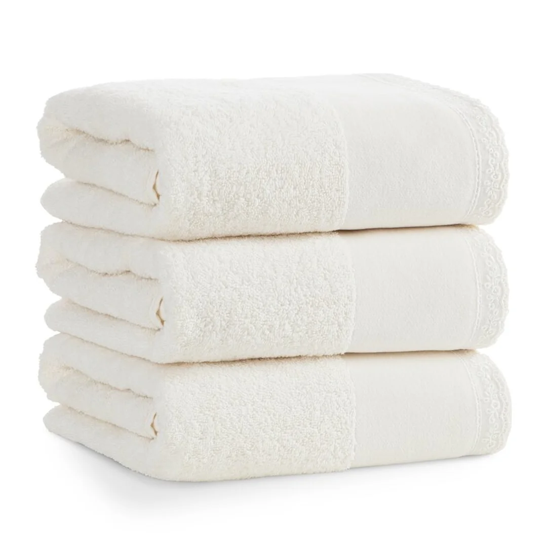 Ręcznik Emi 70x140 kremowy 02 zdobiony bordiurą frotte 500 g/m2 Eurofirany — zdjęcie 8