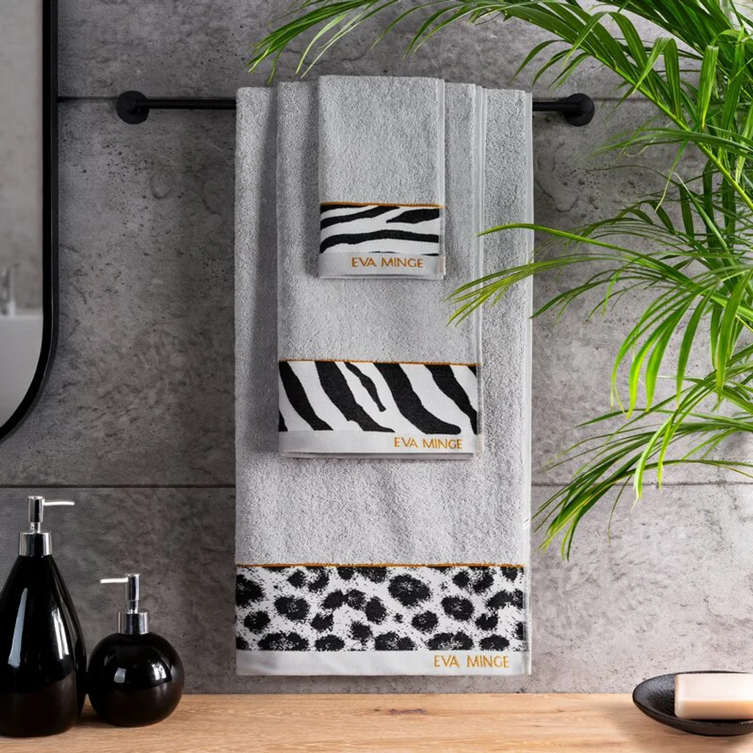 Ręcznik Eva 22 50x90 srebrny frotte bawełniany 500 g/m2 Eva Minge Eurofirany — zdjęcie 2