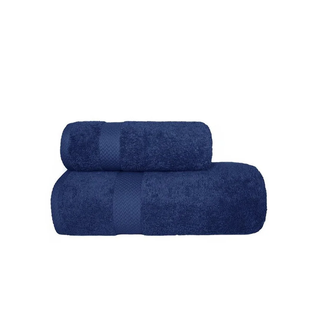 Ręcznik Fashion 70x140 granatowy 550g/m2 z bordiurą frotte bawełniany jednobarwny — zdjęcie 2