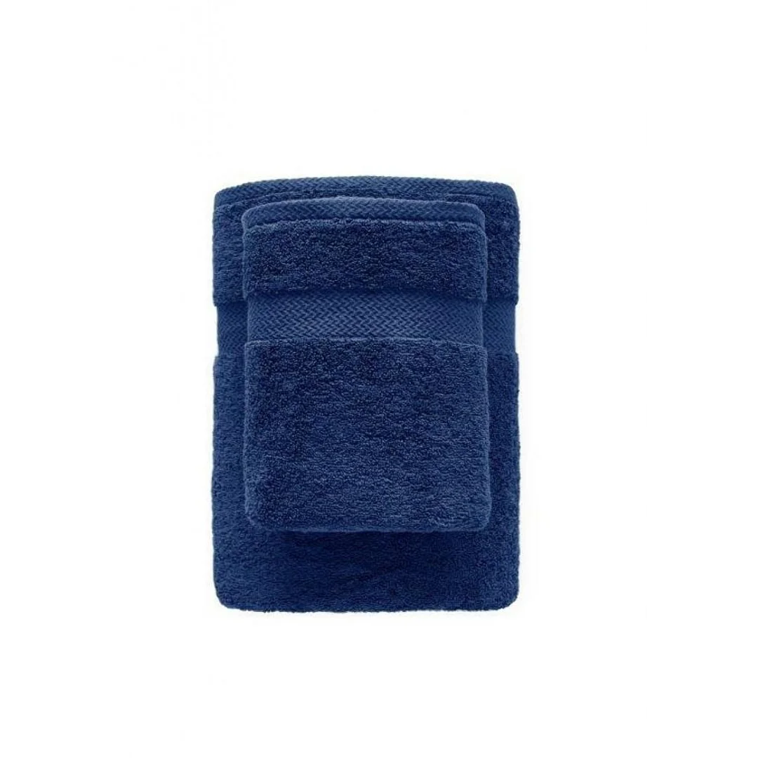 Ręcznik Fashion 70x140 granatowy 550g/m2 z bordiurą frotte bawełniany jednobarwny — zdjęcie 3