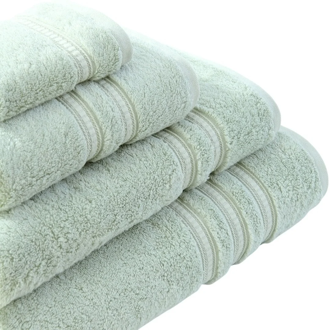 Ręcznik Harmony 30x30 szałwiowy ze srebrną bordiurą bambusowy 600 g/m2 — zdjęcie 2