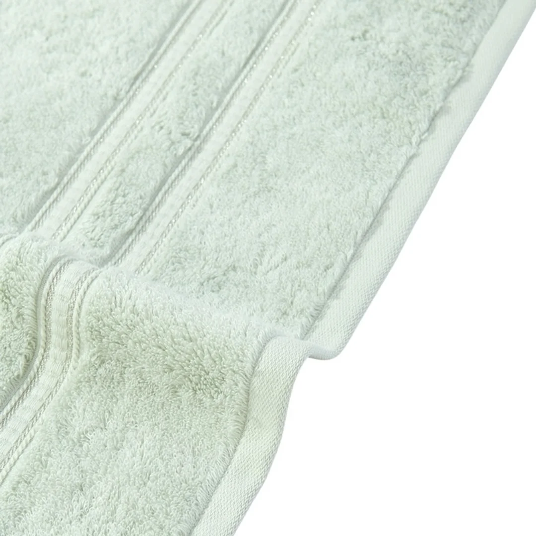 Ręcznik Harmony 30x30 szałwiowy ze srebrną bordiurą bambusowy 600 g/m2 — zdjęcie 4
