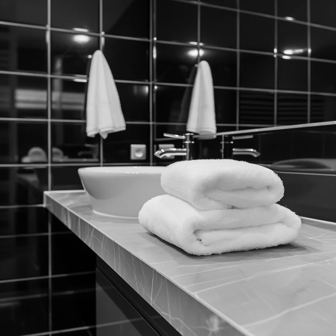 Ręcznik hotelowy 50x100 biały bawełniany 450 g/m2 frotte — zdjęcie 3