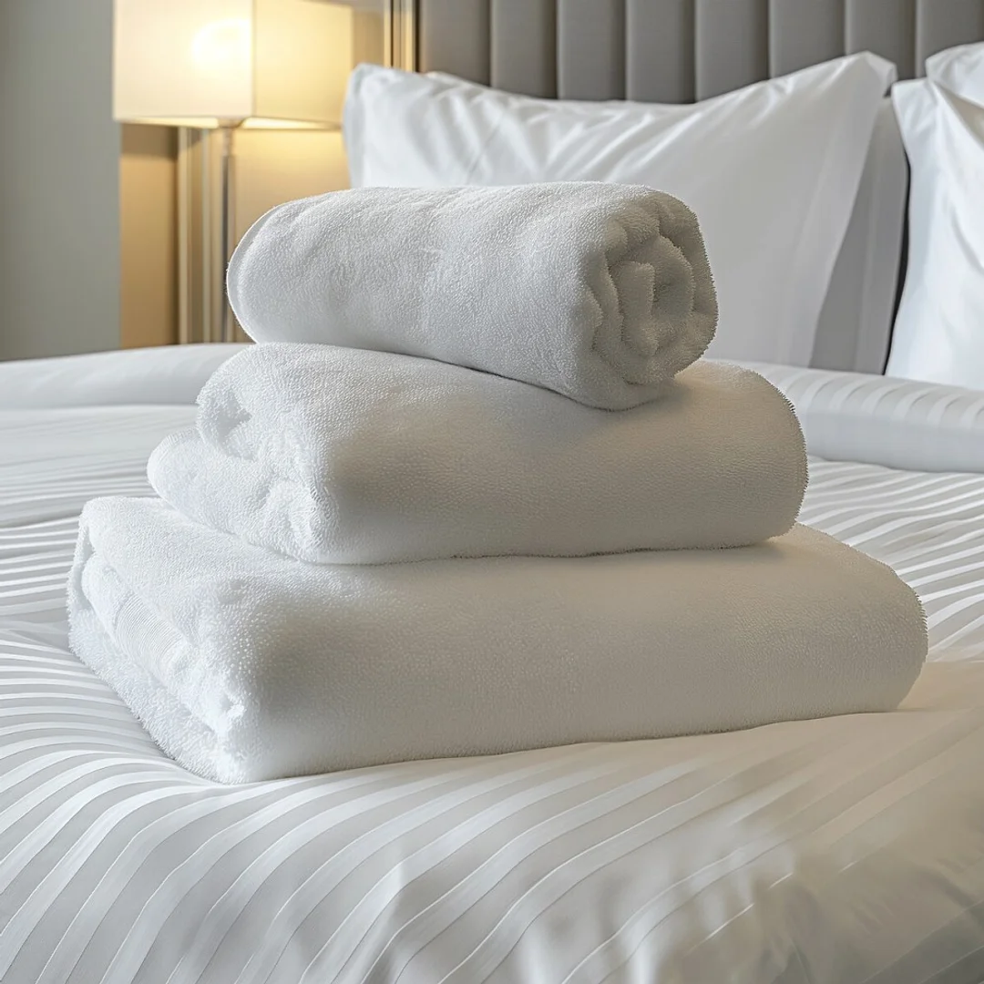 Ręcznik hotelowy 70x140 biały bawełniany 450 g/m2 frotte — zdjęcie 5