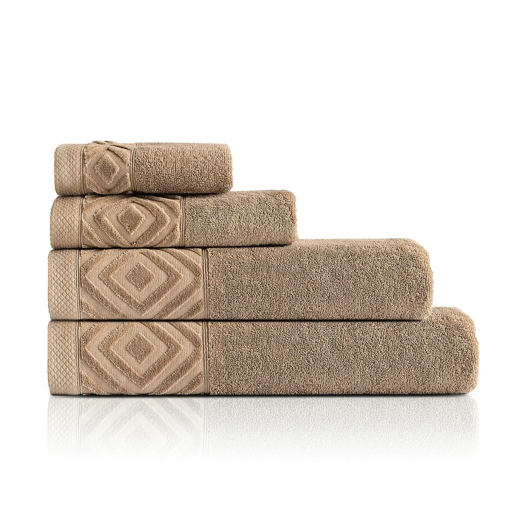 Ręcznik kąpielowy bawełniany Paula 70x140 taupe 550 g/m2 — zdjęcie 3