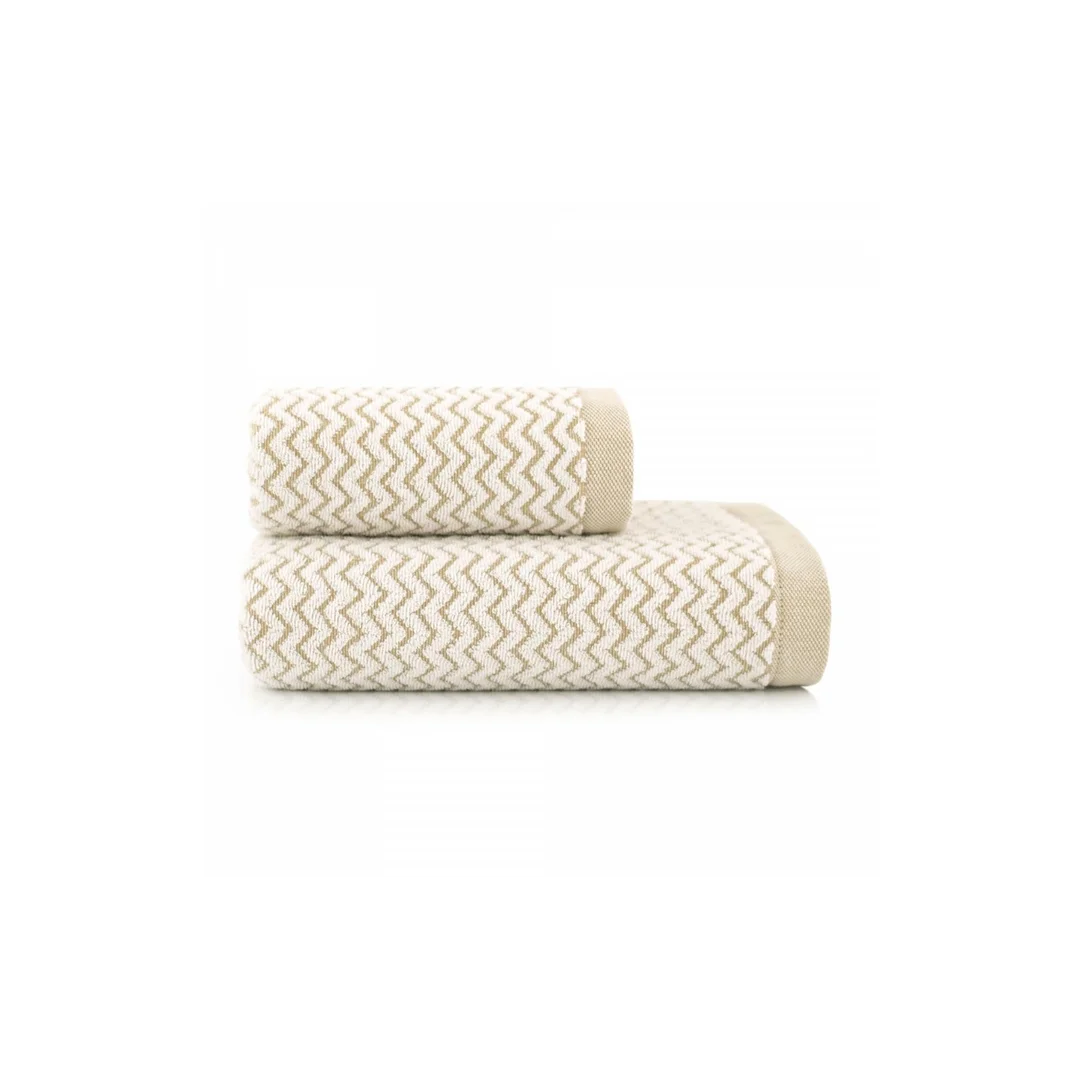 Ręcznik Lahti 70x140 beżowy zygzak 500 g/m2 Zwoltex 23 — zdjęcie 2