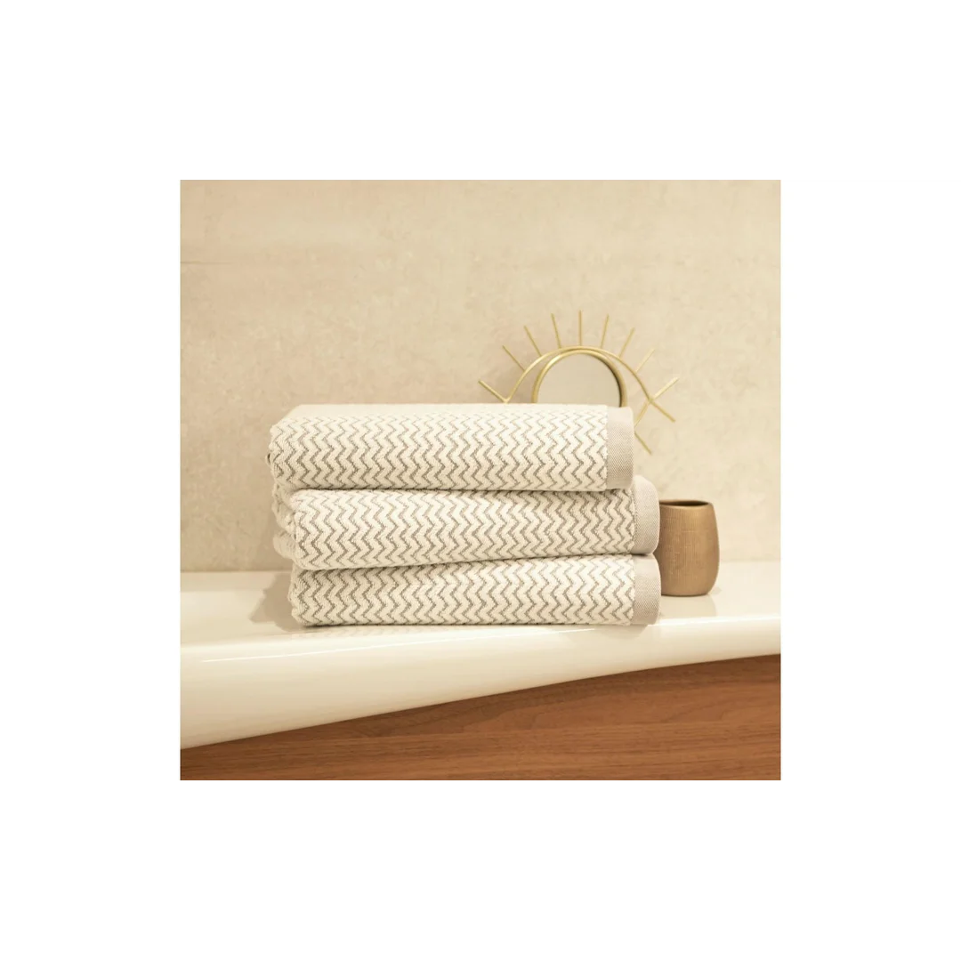 Ręcznik Lahti 70x140 beżowy zygzak 500 g/m2 Zwoltex 23 — zdjęcie 7
