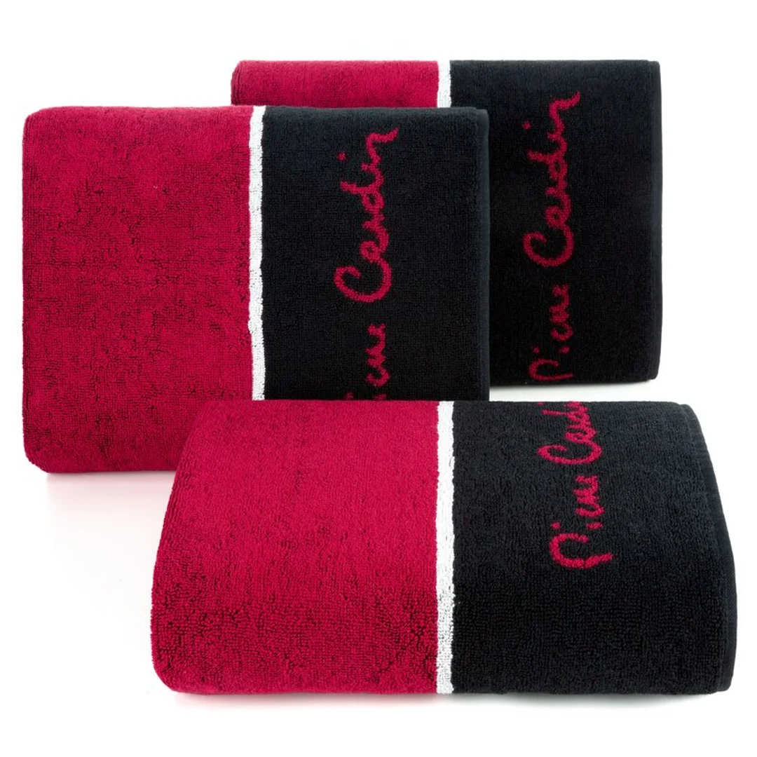 Ręcznik Luca 70x140 czerwony czarny frotte 450g/m2 Pierre Cardin — zdjęcie 2
