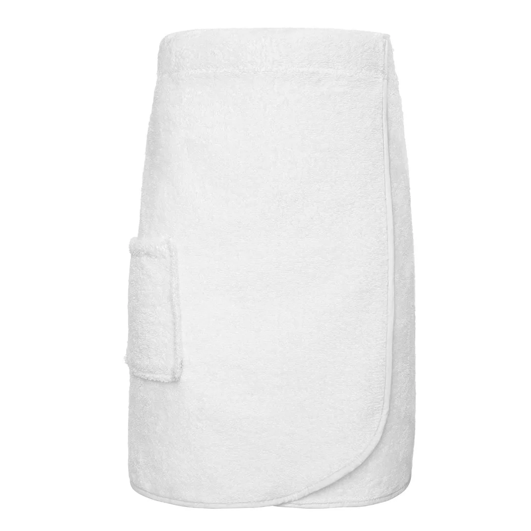 Ręcznik męski do sauny Kilt L/XL SPA biały z kieszenią 460g/m2 frotte — zdjęcie 2
