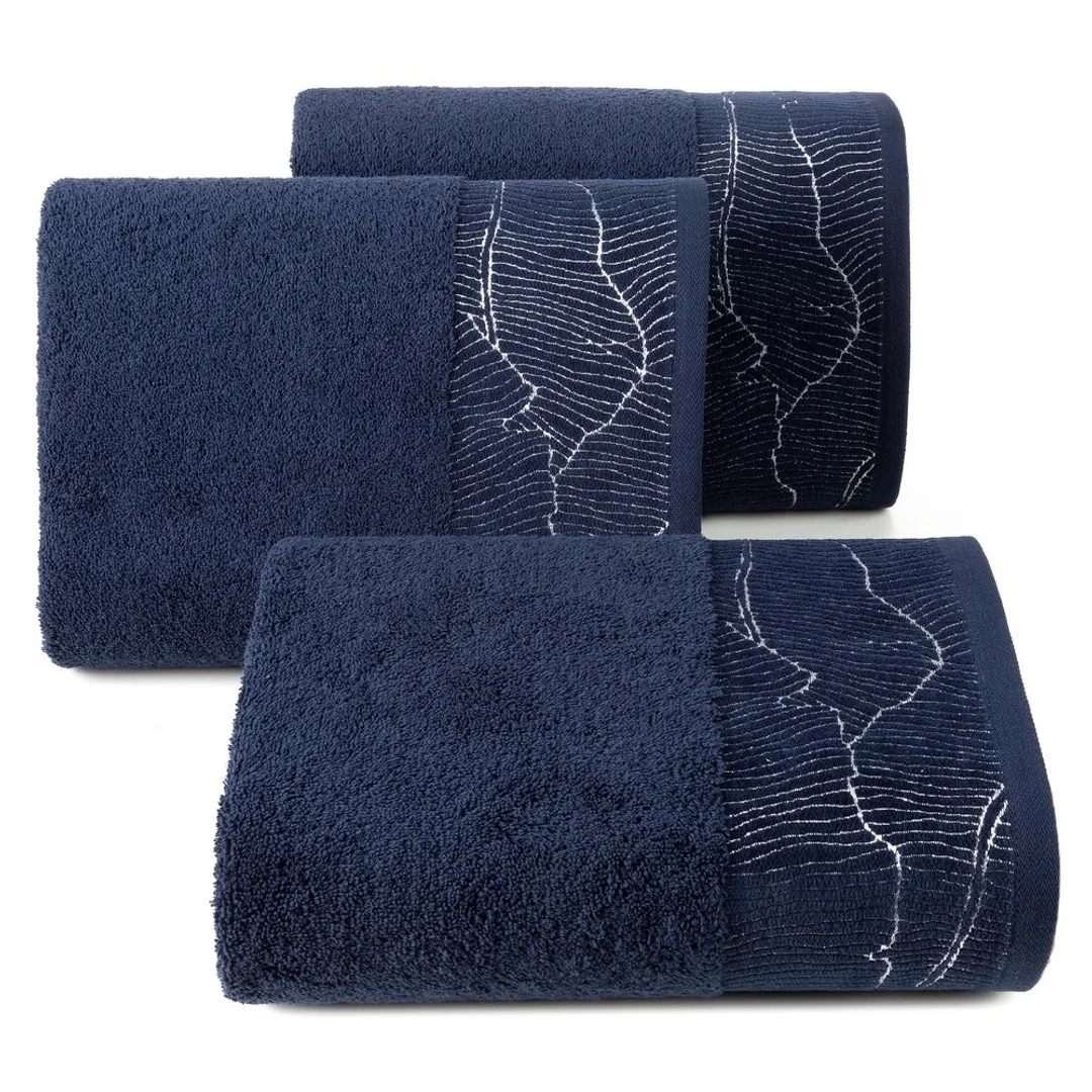 Ręcznik Metalic 50x90 granatowy 485g/m2 frotte Eurofirany — zdjęcie 3