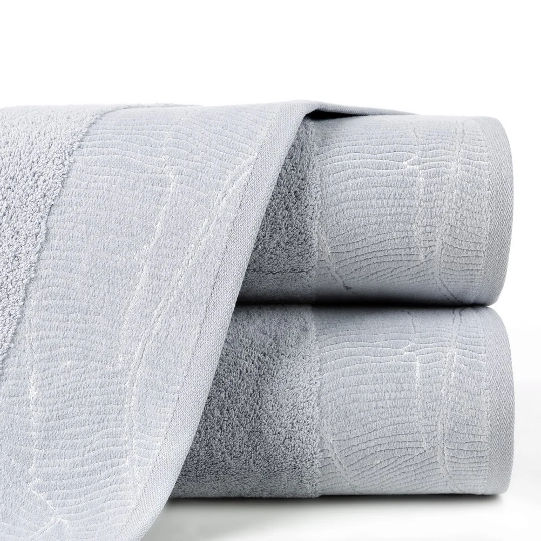 Ręcznik Metalic 50x90 srebrny 485g/m2 frotte Eurofirany — zdjęcie 2
