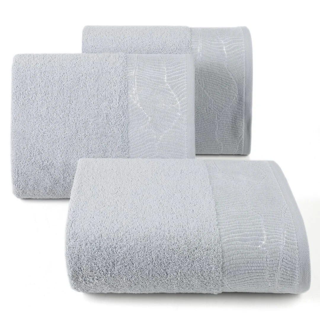 Ręcznik Metalic 50x90 srebrny 485g/m2 frotte Eurofirany — zdjęcie 3