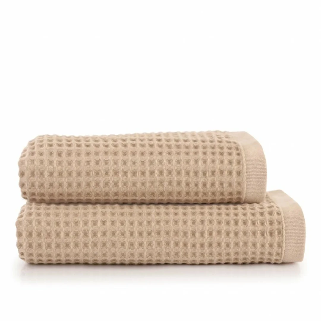 Ręcznik Natural 70x140 beżowy wafel 315g/m2 bawełna egipska — zdjęcie 3