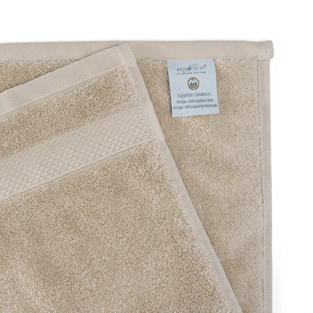 Ręcznik Opulence 40x60 beżowy jasny z bawełny egipskiej 600 g/m2 Nefretete — zdjęcie 2