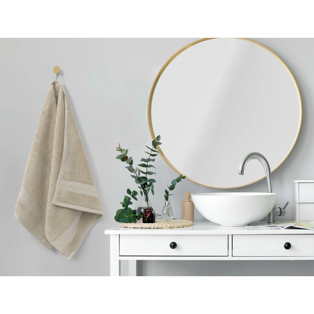 Ręcznik Opulence 40x60 beżowy jasny z bawełny egipskiej 600 g/m2 Nefretete — zdjęcie 3