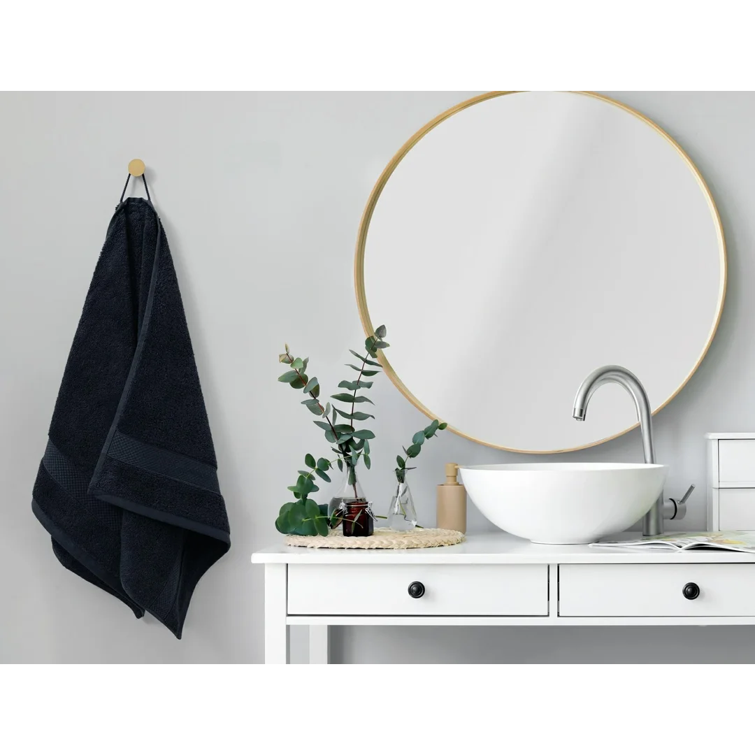 Ręcznik Opulence 40x60 czarny z bawełny egipskiej 600 g/m2 Nefretete — zdjęcie 3