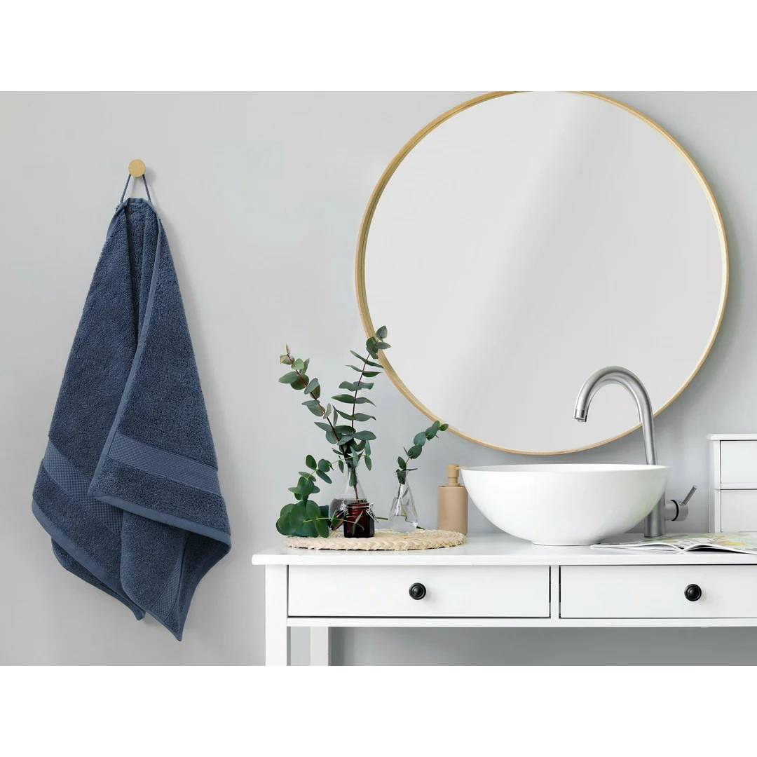 Ręcznik Opulence 50x90 indygo z bawełny egipskiej 600 g/m2 Nefretete — zdjęcie 3