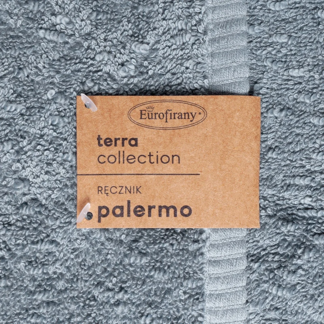 Ręcznik Palermo 70x140 niebieski frotte z efektem boucle 530 g/m2 Terra Collection Eurofirany — zdjęcie 3