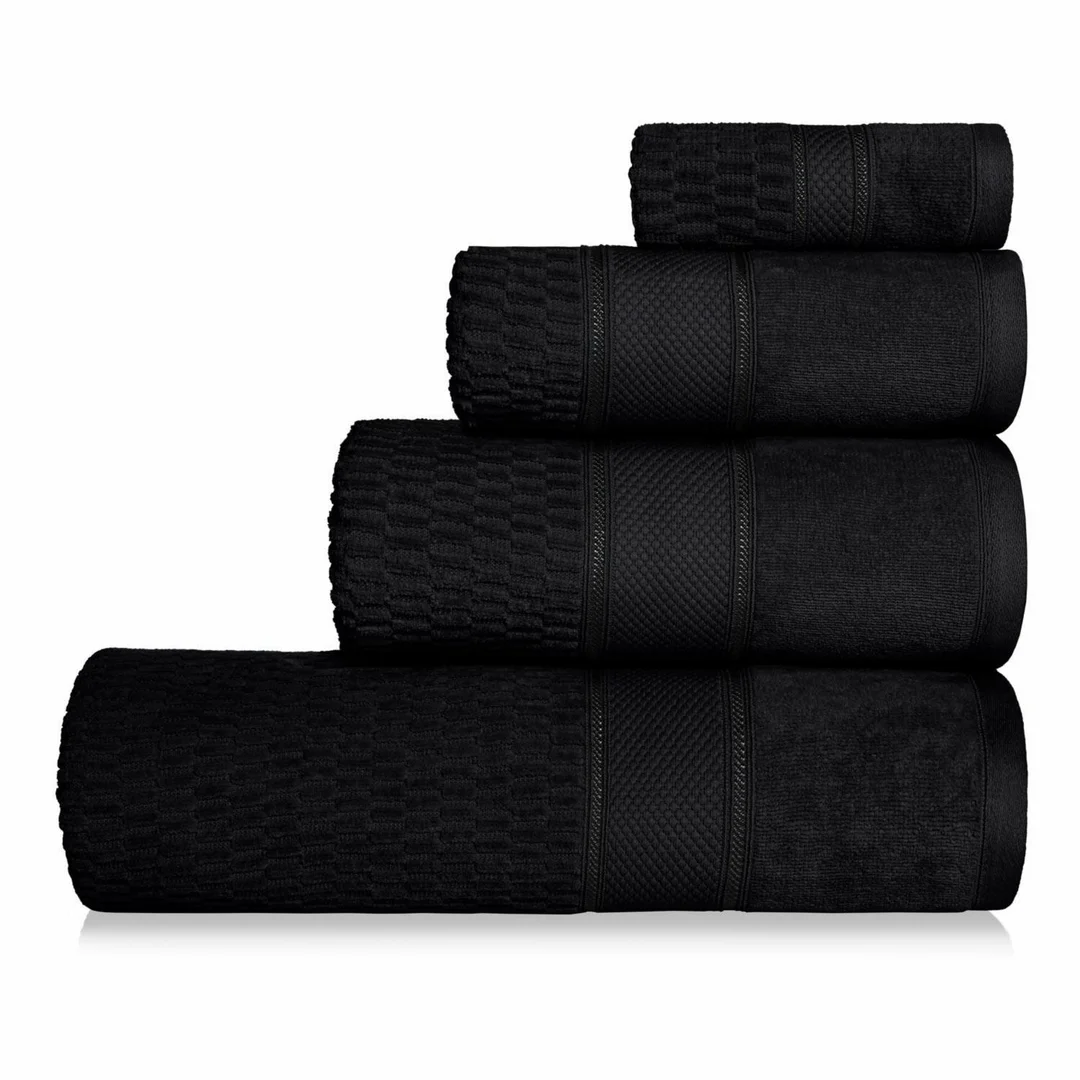 Ręcznik Peru 100x150 czarny welurowy 500g/m2 — zdjęcie 2
