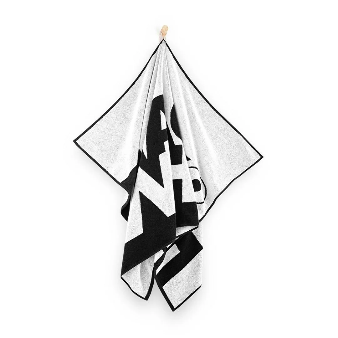 Ręcznik plażowy 100x160 Black&White czarny biały napis bawełniany frotte plaża 2 Zwoltex 22 — zdjęcie 3